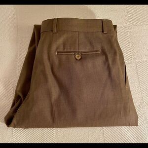 Stafford Essentials Classic Fit Pleated Cuffed Dress Pant 36 X 30 EUC